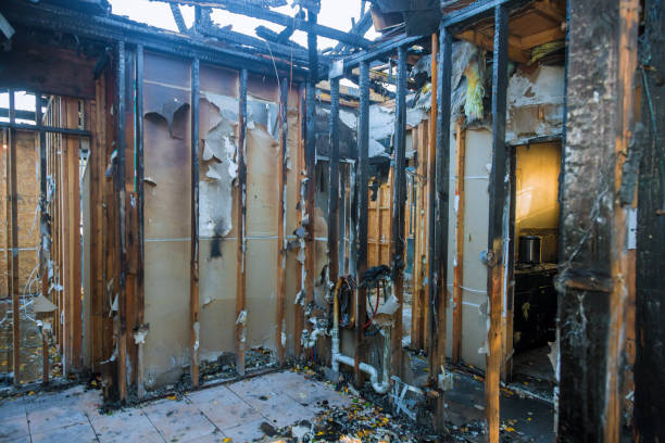 Professional Fire Damage Removal technician working in Center Moriches, NY